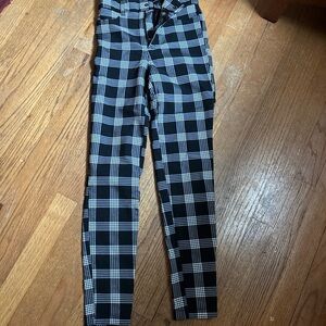 Forever 21 Black and White Plaid Pants